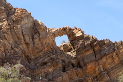 rectangular hole in ridge rock 