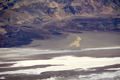 remains of a flood on an aluvial fan 