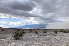 storm blowing further south into Death Valley 