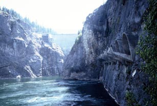 Boundary Dam, downstream side