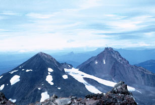 South Sister, looking north towards Middle Sister and North Sister